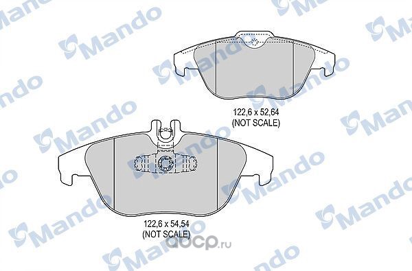 mbf015243 Колодки тормозные MERCEDES W204 задние (4шт.) MANDO — фото 255x150