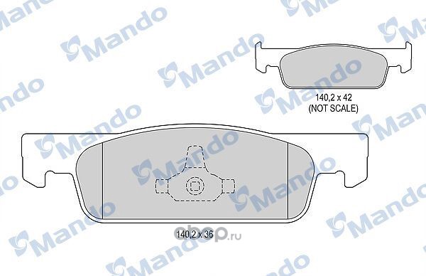 mbf015282 Колодки тормозные RENAULT Logan (14-),Sandero (14-) передние (4шт.) MANDO — фото 255x150