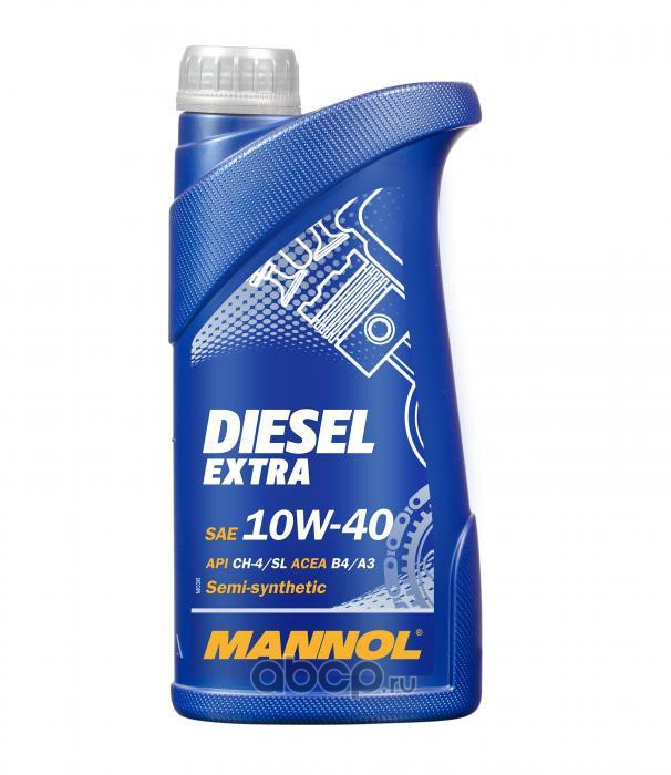 1105 Масло моторное MANNOL Diesel Extra 10W-40 полусинтетическое 1 л 1105 — фото 255x150