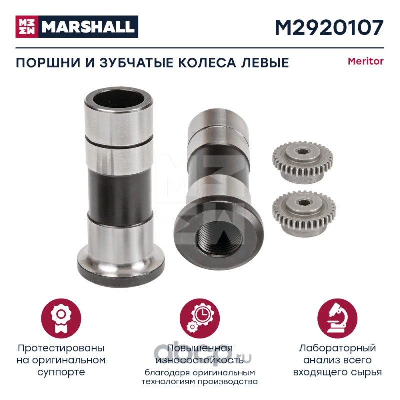 m2920107 Поршни и зубчатые колеса суппорта левые  по 2шт  MERITOR DX195  M2920107 — фото 255x150