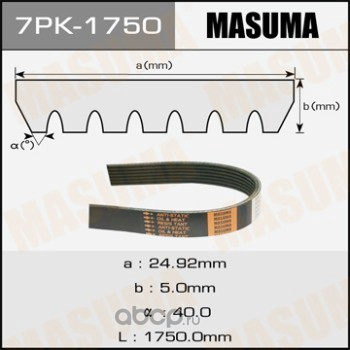 7pk1750 Ремень поликлиновый MASUMA 7PK-1750 — фото 255x150