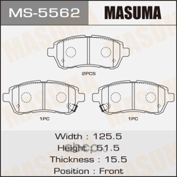ms5562 Тормозные колодки дисковые SUZUKI/MAZDA SWIFT/2 10 — фото 255x150