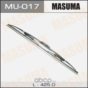 mu017 Щетка стеклоочистителя 425 мм каркасная 1 шт MASUMA Flat Wiper Blade MU-017 — фото 255x150
