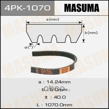 4pk1070 Ремень поликлиновый MASUMA 4PK-1070 — фото 255x150