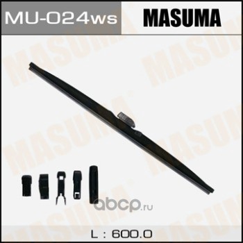 mu024ws Дворник зимний  MASUMA   24, крюк   (600мм)  Стандарт            (150) MU024ws — фото 255x150