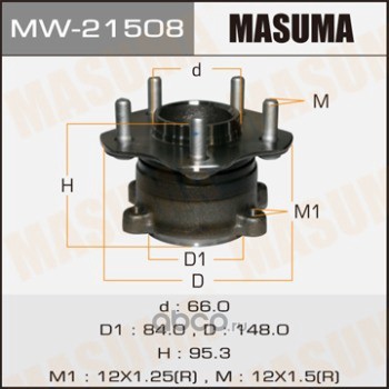 mw21508 Ступица задняя NISSAN ELGRAND MASUMA MW-21508 — фото 255x150