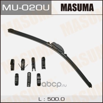 mu020u Щетка стеклоочистителя 500 мм бескаркасная 1 шт MASUMA Nano Graphite MU-020U — фото 255x150