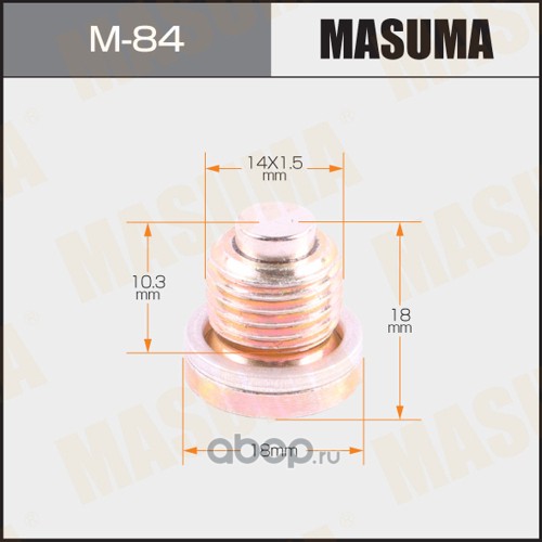 m84 Болт слива масла М14 x 1, 5 с магнитом VAG Masuma — фото 255x150