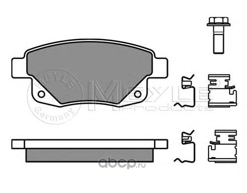 0252448617w Колодки задние (с датчиком) FORD Transit 2.2TDCI/2.4TDCI/3.2TDCI all 06- /WK+ MEYLE 025 244 8617/W — фото 255x150