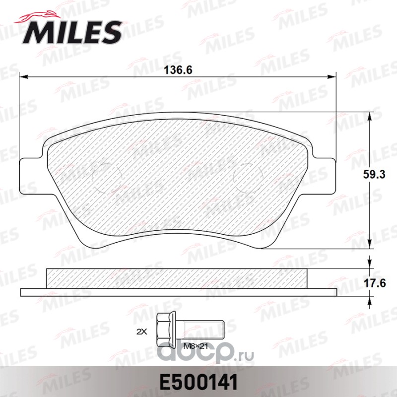 e500141 Колодки тормозные передние (Смесь CERAMIC серия PRO) RENAULT KANGOO 01-/MEGANE II 02-/SCENIC II 03- (TRW GDB1552) E500141 — фото 255x150