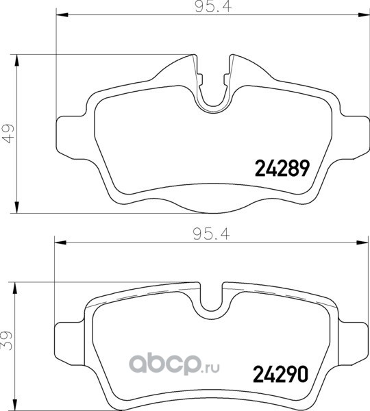 mdb2930 Колодки тормозные MINI Cooper (06-) задние (4шт.) MINTEX — фото 255x150