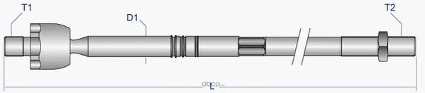 deax2474 Тяга рулевая L,R, без наконечника MOOG DE-AX-2474 — фото 255x150