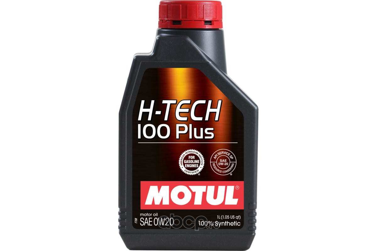 112143 Масло моторное Motul H-TECH 100 PLUS 0W-20 синтетическое 1 л 112143 — фото 255x150