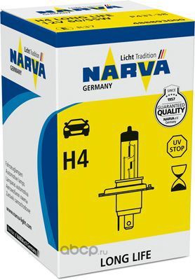 488893000 Лампа 12V H4 60/55W P43t-38 Long Life NARVA — фото 255x150