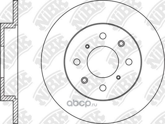 rn1642 Диск тормозной HONDA Jazz задний (1шт.) NIBK — фото 255x150