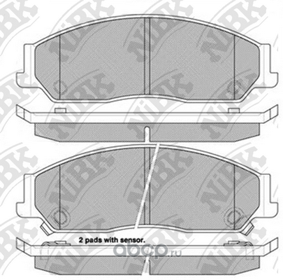pn0828 Колодки тормозные TOYOTA Camry (11-) передние (4шт.) NIBK — фото 255x150