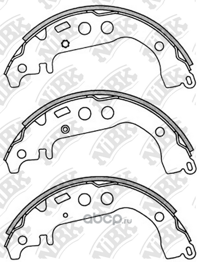 fn2342 Колодки тормозные TOYOTA Celica,Yaris задние барабанные (4шт.) NIBK — фото 255x150
