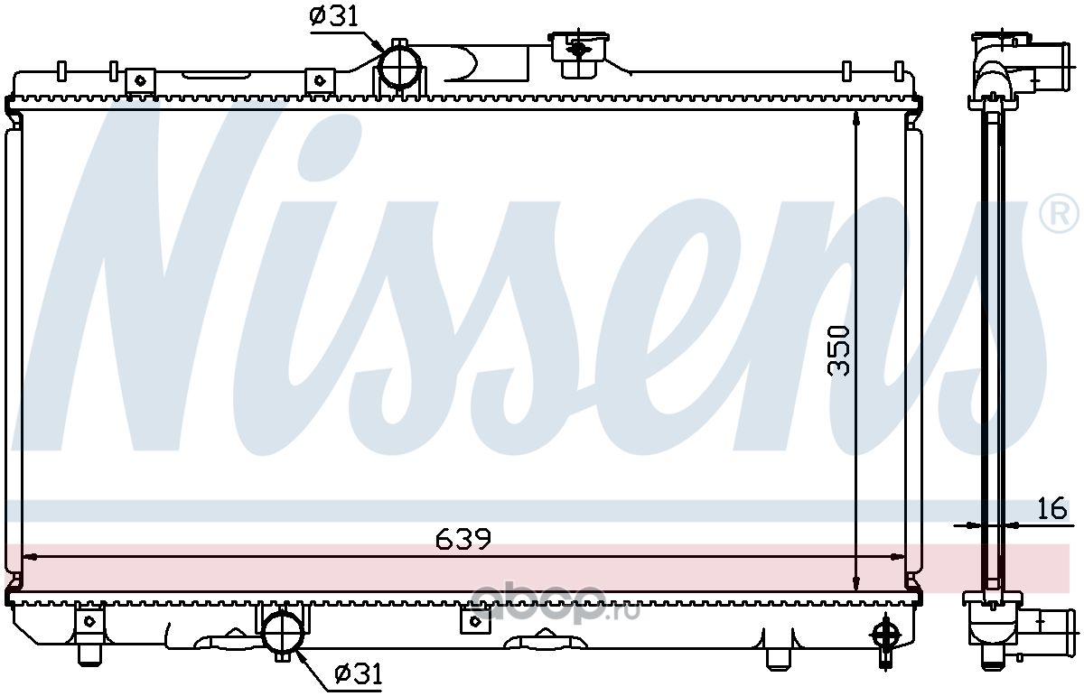 64786a Радиатор основной NISSENS 64786A — фото 255x150