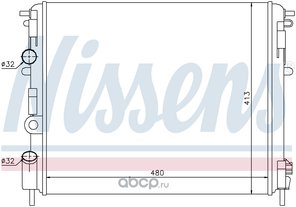 63809 Радиатор основной NISSENS 63809 — фото 255x150