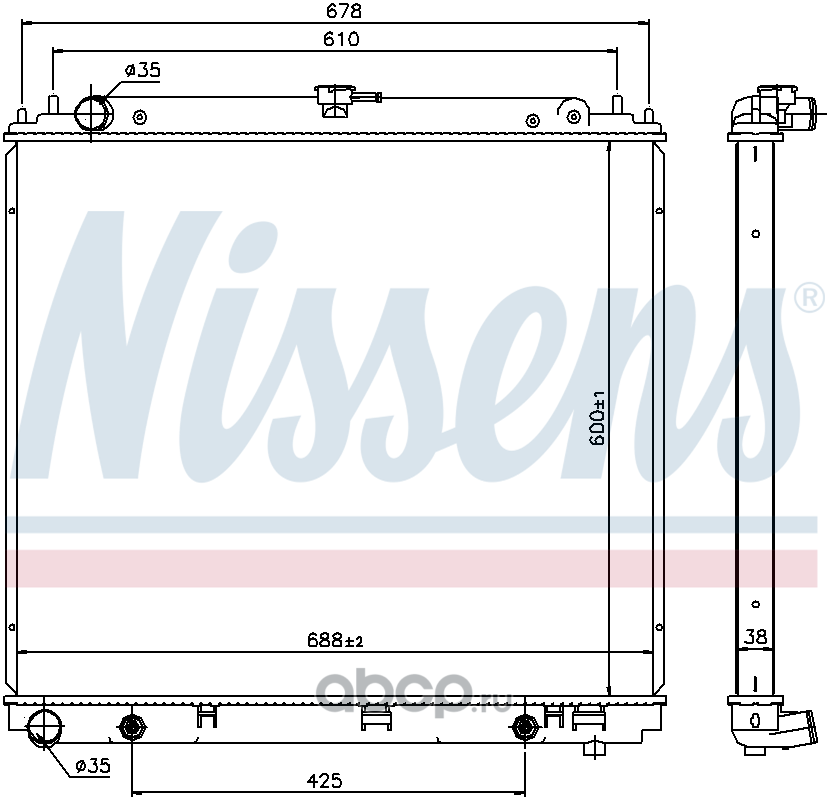 68717 Радиатор основной NISSENS 68717 — фото 255x150
