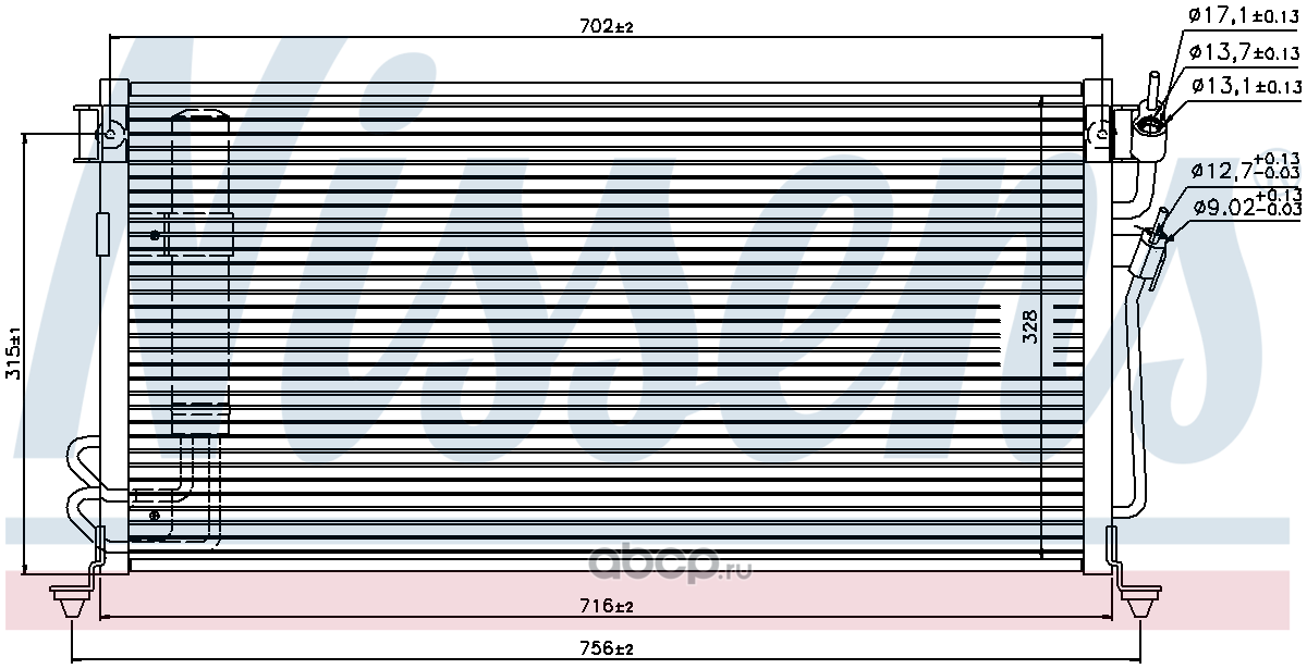 94748 Радиатор кондиционера NISSENS 94748 — фото 255x150
