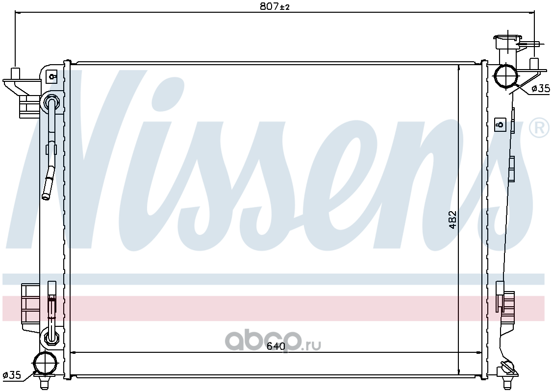 67514 Радиатор основной NISSENS 67514 — фото 255x150