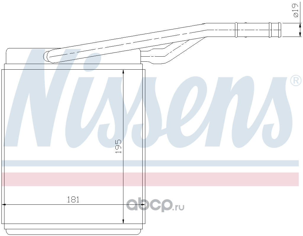 71747 Радиатор отопителя салона NISSENS 71747 — фото 255x150