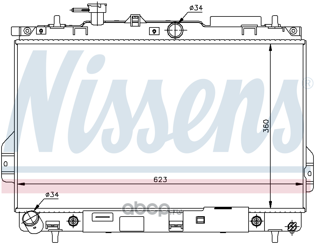 67480 Радиатор основной HYUNDAI Matrix 01-> NISSENS 67480 — фото 255x150