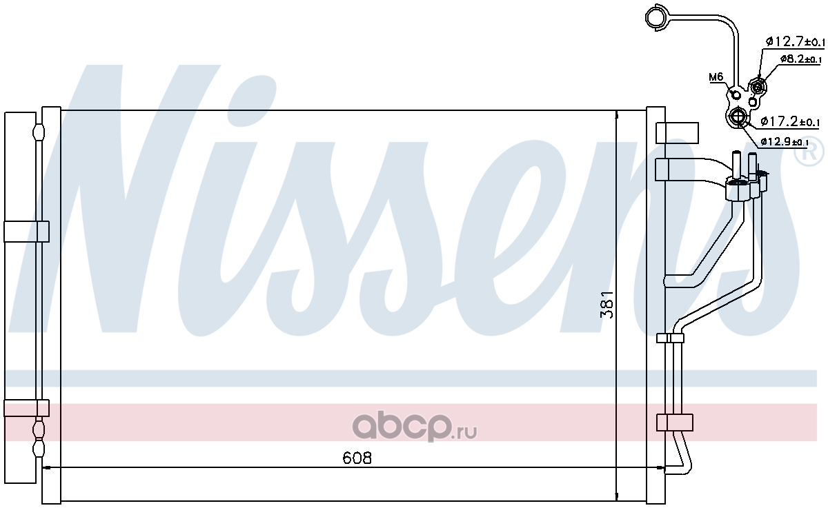 940268 Радиатор кондиционера KIA Ceed II 2012-> NISSENS 940268 — фото 255x150