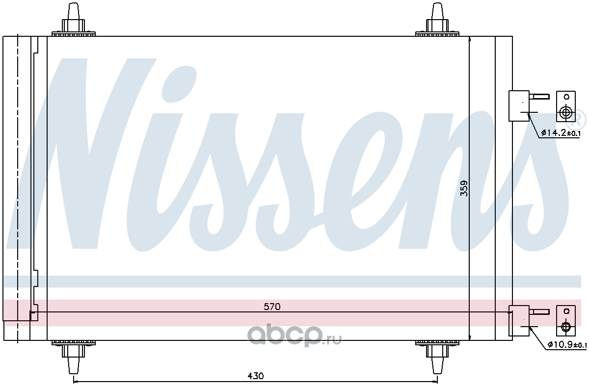 94758 Радиатор кондиционера NISSENS 94758 — фото 255x150