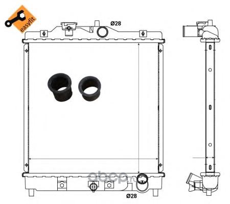 506750 Радиатор охлаждения двигателя HONDA Civic 1.4 96- — фото 255x150