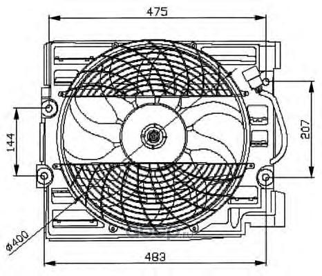 47029 Вентилятор радиатора с электромотором BMW 5 2.0 96 — фото 255x150