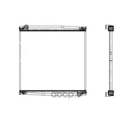 509587 Радиатор охлаждения (860х932х42) без рамки SCANIA 4-Series 96- — фото 255x150