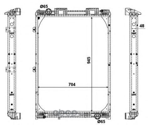 509537 Радиатор охлаждения (945х704х42) с рамкой MAN F2000 94- — фото 255x150