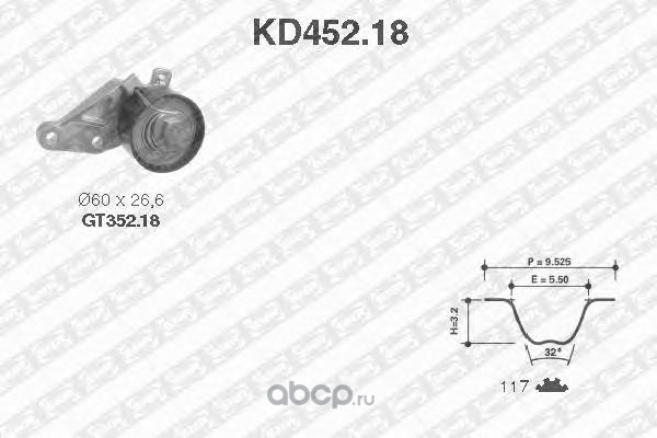kd45218 Ремкомплект ГРМ FORD/MAZDA all 1.25/1.4/1.6L 03- (117SP+GT352.18) SNR NTN-SNR KD452.18 — фото 255x150