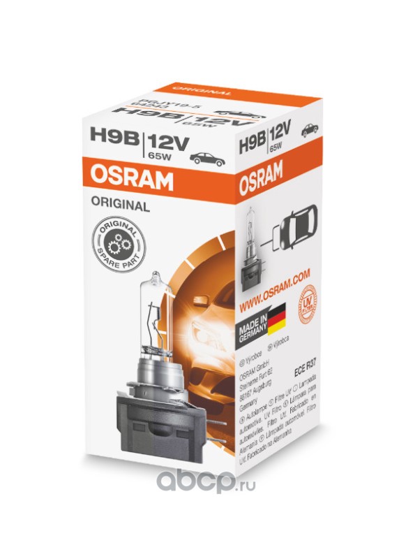 64243 Лампа Osram ORIGINAL LINE (ОЕМ) H9B (65W 12V PGJY19-5) 1шт — фото 255x150