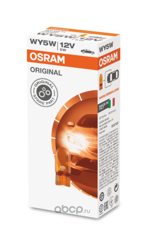 2827na Лампа WY5W 12В 5Вт W2, 1x9, 5d ORIGINAL LINE OSRAM — фото 255x150