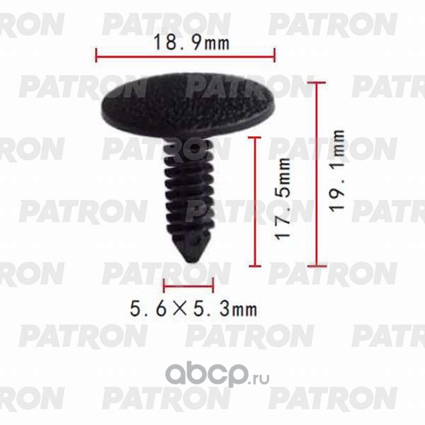 p370081 Клипса пластмассовая Chrysler, GM применяемость в PATRON P370081 — фото 255x150