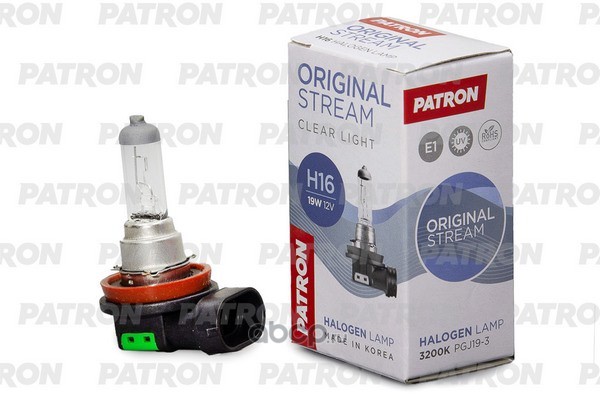 plh161219 Лампа 12V H16 19W PGJ19-3 PATRON Original Stream 1 шт. картон PLH16-12/19 — фото 255x150