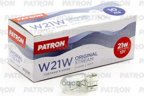 plw21w Лампа накаливания 12V W21W 21W W3x16d PATRON Original Stream 1 шт. пакет PLW21W — фото 255x150