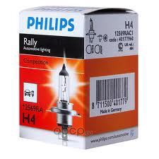 12569 Лампа Philips 12569 H4 12V 100/90W P43T-38 RALLY — фото 255x150
