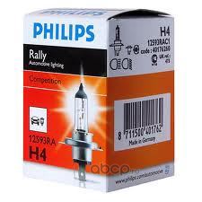 12593 Лампа Philips 12593 H4 12V 100/55W P43T-38 RALLY — фото 255x150