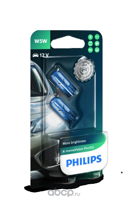 12961xvpb2 Лампа 12 В  5 Вт без цоколя X-treme Vision Pro150 2 шт. Philips — фото 255x150