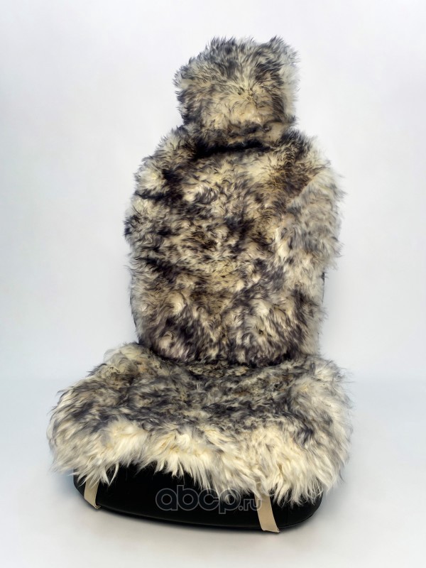 121859 Накидка на сиденье натуральный мех овчина PSV Jolly Extra 1 шт. бело-серая — фото 255x150