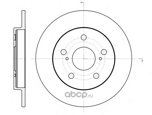 6107400 61074.00 диск тормозной з.! Toyota Auris/Corolla 1.33-1.8i/D 07> — фото 255x150