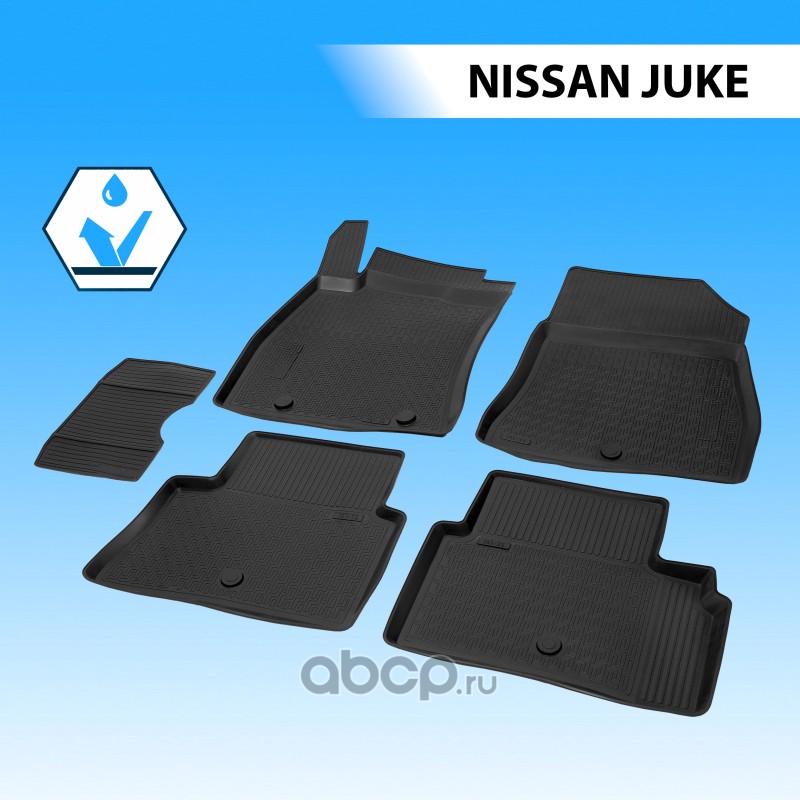 14102002 Коврики салона Nissan Juke черный полиуретан Rival RIVAL 14102002 — фото 255x150