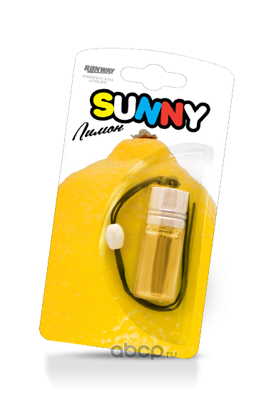 rw6076 Ароматизатор подвес баночка (RUNWAY) "Sunny" лимон — фото 255x150