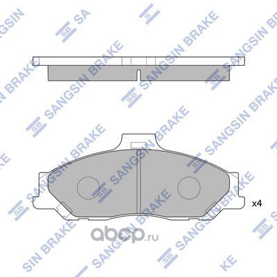 sp1628 SP1628 колодки дисковые передние! Ford Ranger 2.5D/TD, Mazda B 2.2i/2.5D/TD 99> — фото 255x150