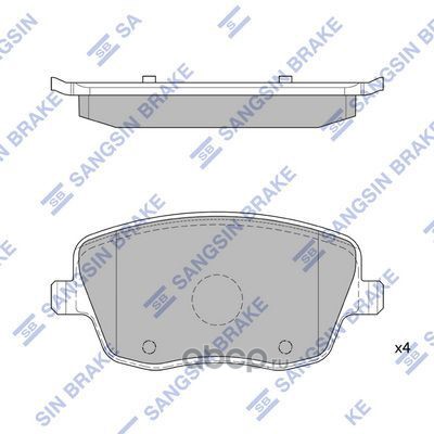 sp1806 SP1806 колодки дисковые передние! с датчиком Skoda Fabia 2.0i 16V 01> — фото 255x150