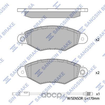 sp1891 SP1891 колодки дисковые! передние Renault Kangoo 97>, Nissan Kubistar 03> — фото 255x150